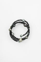 Bracelet Spinelle et Perles de Tahiti