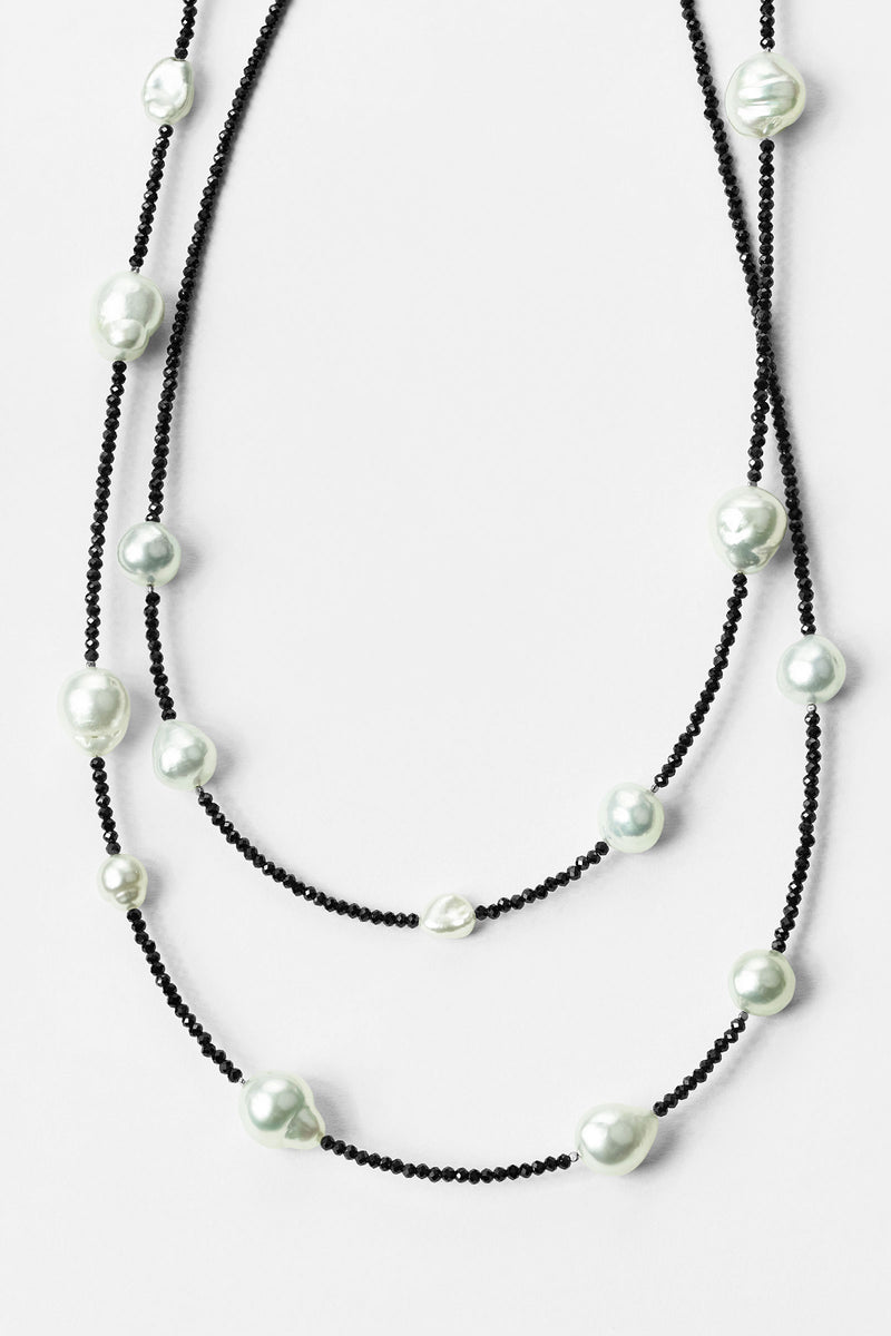 Collier Spinelle et Perles Blanches